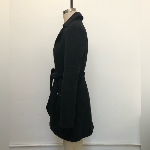 Bebe Phaedra Melton Coat Women's NWT with belt and gold zippers Small - Picture 2 of 5